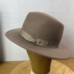 San Diego Hat Co. Women's 100% Wool Wide Brim Felt Fedora With Bow. Camel One Sz